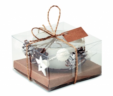 Logo trade promotional giveaway photo of: Christmas candle holder
