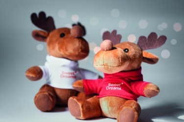 Logo trade advertising product photo of: Plush reindeer with hoodie