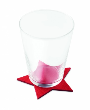 Logo trade promotional products image of: RPET 4 felt coaster set
