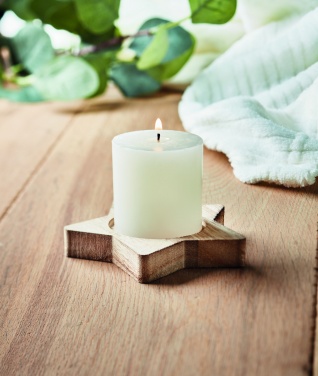 Logotrade advertising products photo of: Candle on star wooden base