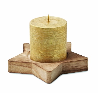 Logotrade promotional merchandise image of: Candle on star wooden base