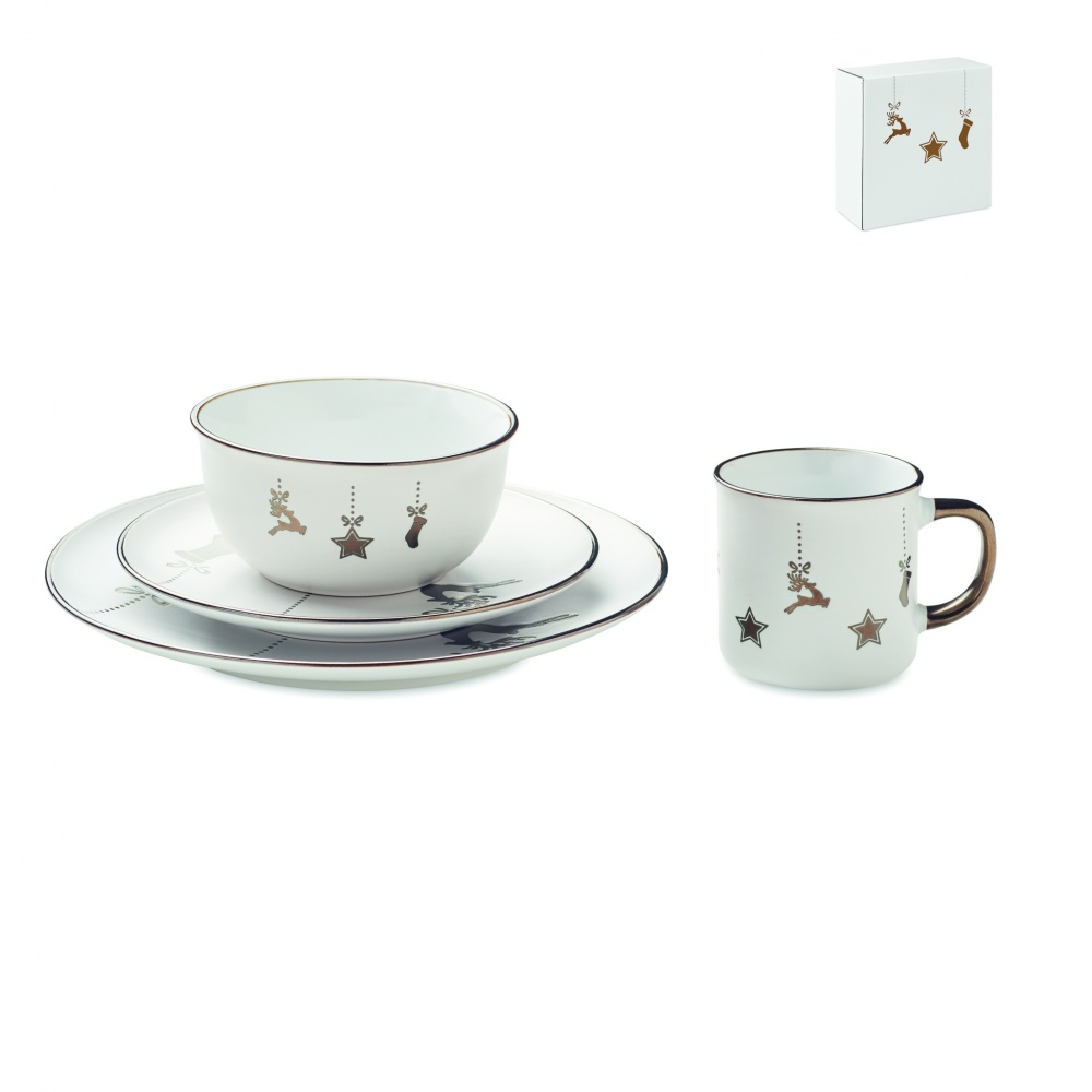 Logotrade promotional product image of: 4 piece ceramic place setting