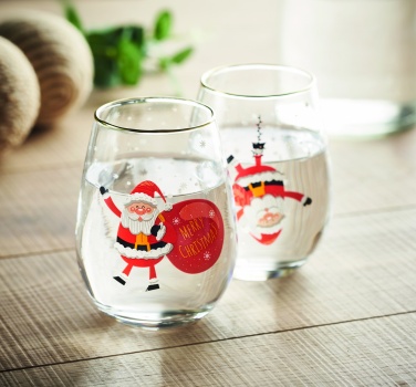 Logotrade promotional giveaway image of: Set of 2 Christmas glasses