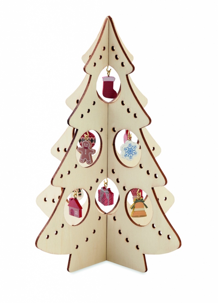 Logotrade corporate gifts photo of: Wooden Xmas tree decoration