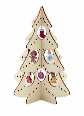 Logo trade corporate gifts image of: Wooden Xmas tree decoration