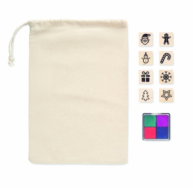 Logotrade promotional merchandise picture of: 8 wooden Christmas stamps set