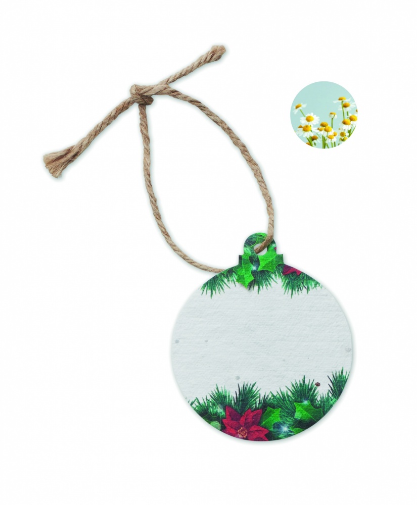 Logo trade advertising product photo of: Seed paper Xmas ornament