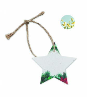 Logo trade corporate gifts image of: Seed paper Xmas ornament