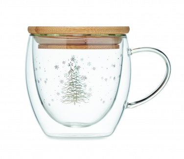 Logo trade promotional giveaway photo of: Double wall borosilicate mug