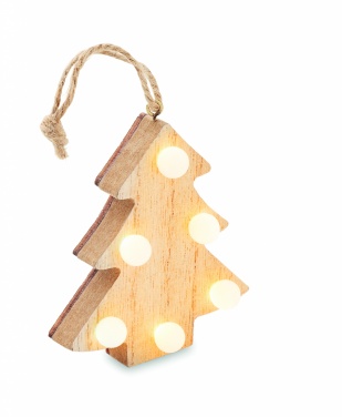 Logotrade promotional gift picture of: Wooden weed tree with lights