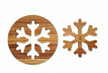 Logo trade promotional merchandise picture of: Acacia wooden pot holders set