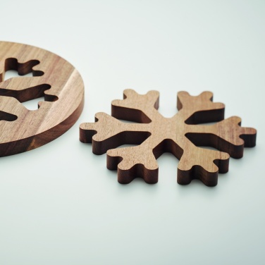 Logotrade business gifts photo of: Acacia wooden pot holders set