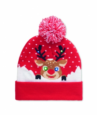 Logo trade promotional merchandise photo of: Christmas knitted beanie LED