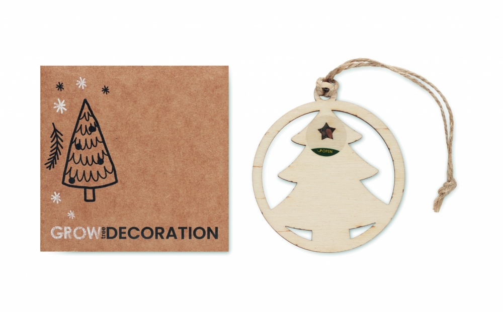 Logotrade promotional merchandise photo of: Wooden tree shape hanger