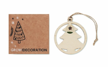 Logo trade promotional items picture of: Wooden tree shape hanger
