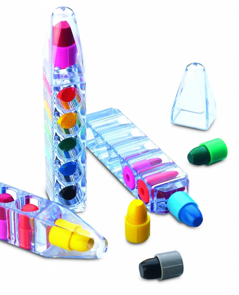 Logo trade promotional items picture of: Set of 6 wax crayons