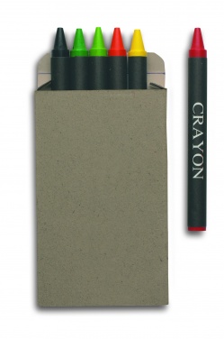 Logo trade promotional product photo of: Carton of 6 wax crayons
