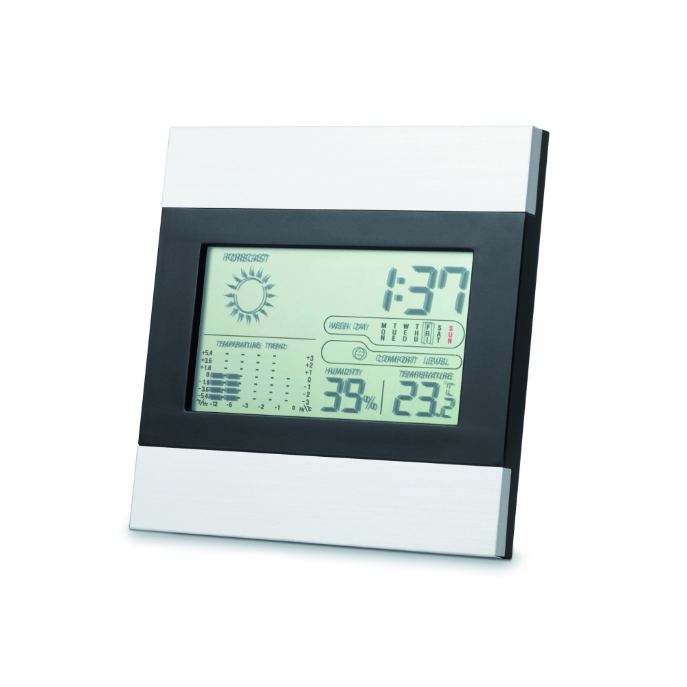 Logotrade advertising products photo of: Weather station and clock