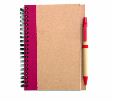 Logo trade advertising products picture of: B6 recycled notebook with pen