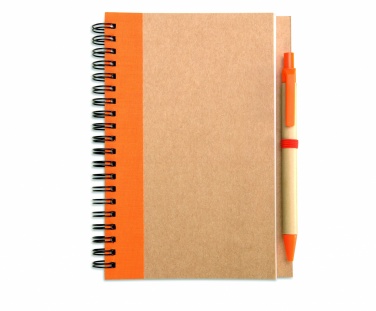 Logo trade advertising product photo of: B6 recycled notebook with pen