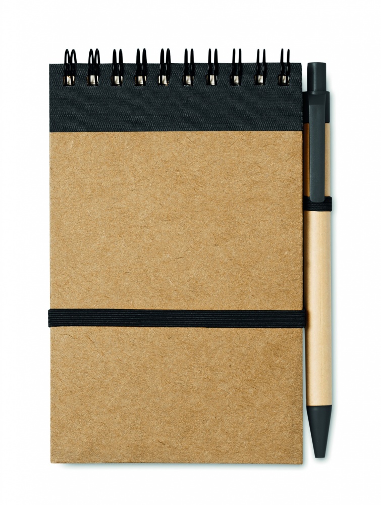 Logotrade promotional items photo of: A6 recycled notepad with pen
