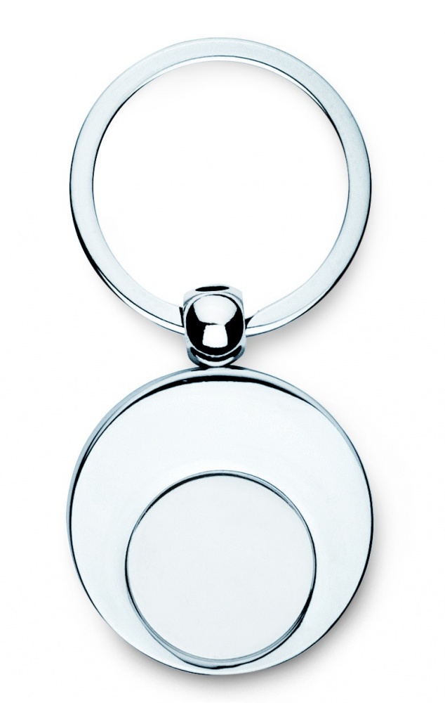 Logo trade promotional merchandise picture of: Metal key ring with token Tampere