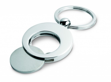 Logotrade corporate gift picture of: Metal key ring with token Tampere