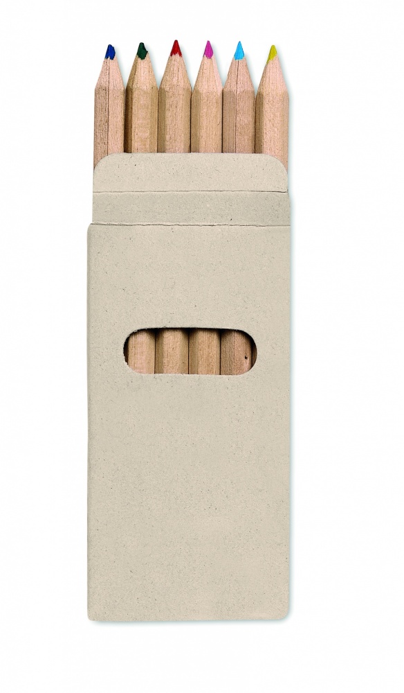 Logotrade promotional giveaway image of: 6 coloured pencils in box