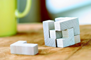 Logotrade promotional giveaway picture of: Wooden puzzle in cotton pouch