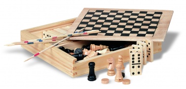 Logo trade promotional merchandise picture of: 4 games in wooden box