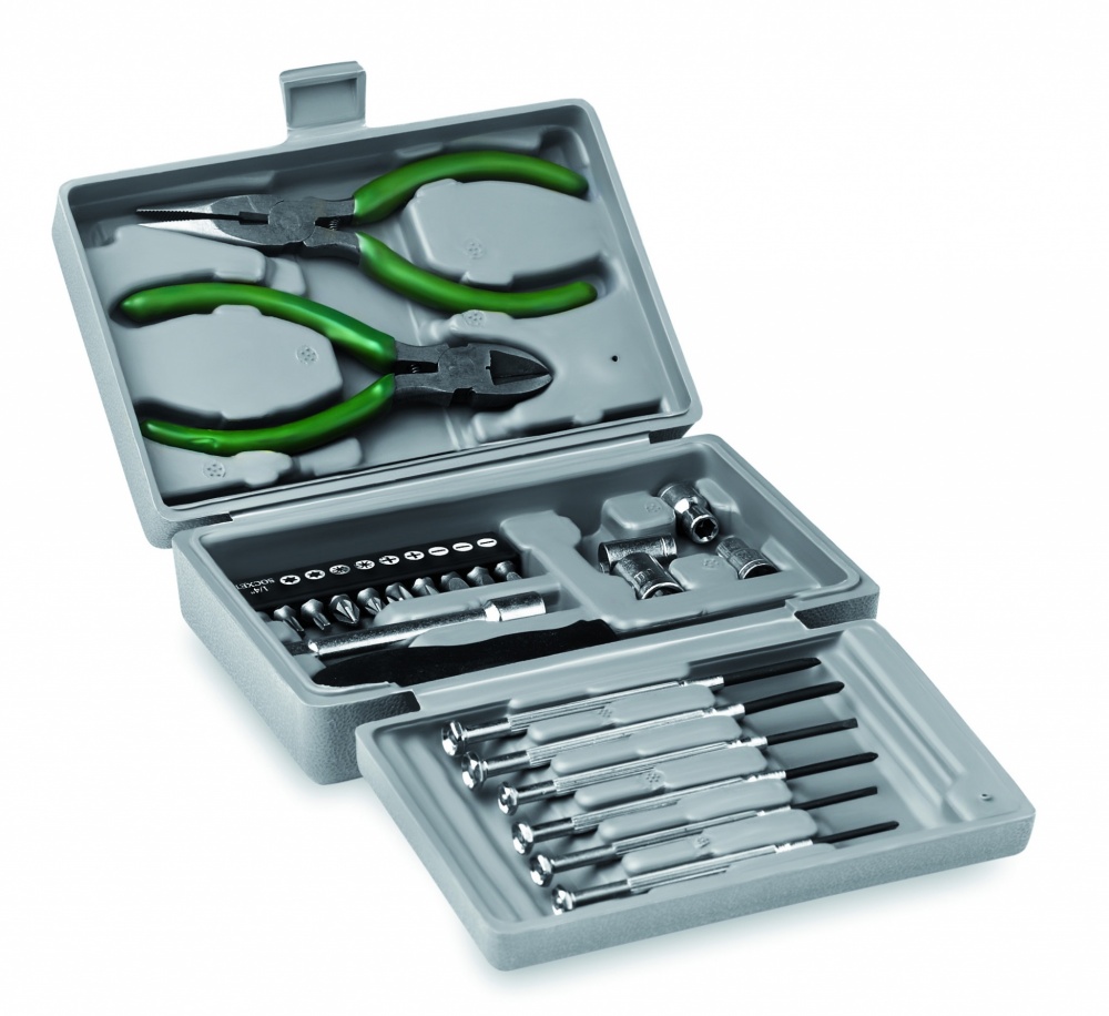 Logo trade business gift photo of: Foldable 25 piece tool set