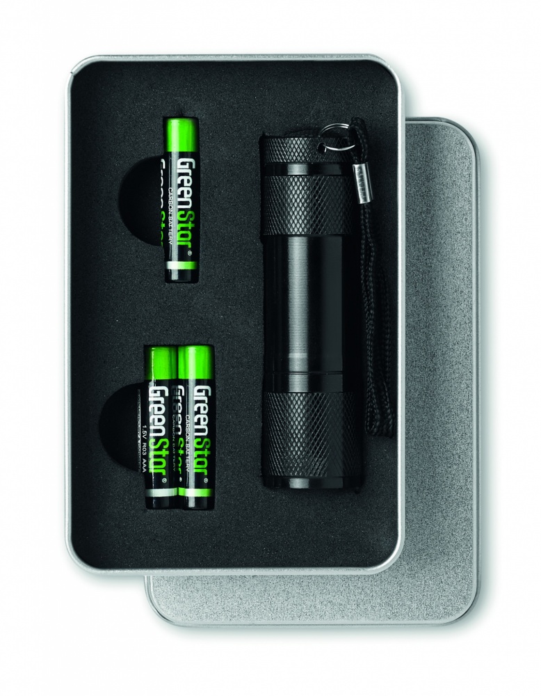 Logotrade promotional giveaway picture of: LED torch in tin box