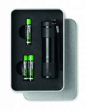 Logotrade promotional product image of: LED torch in tin box