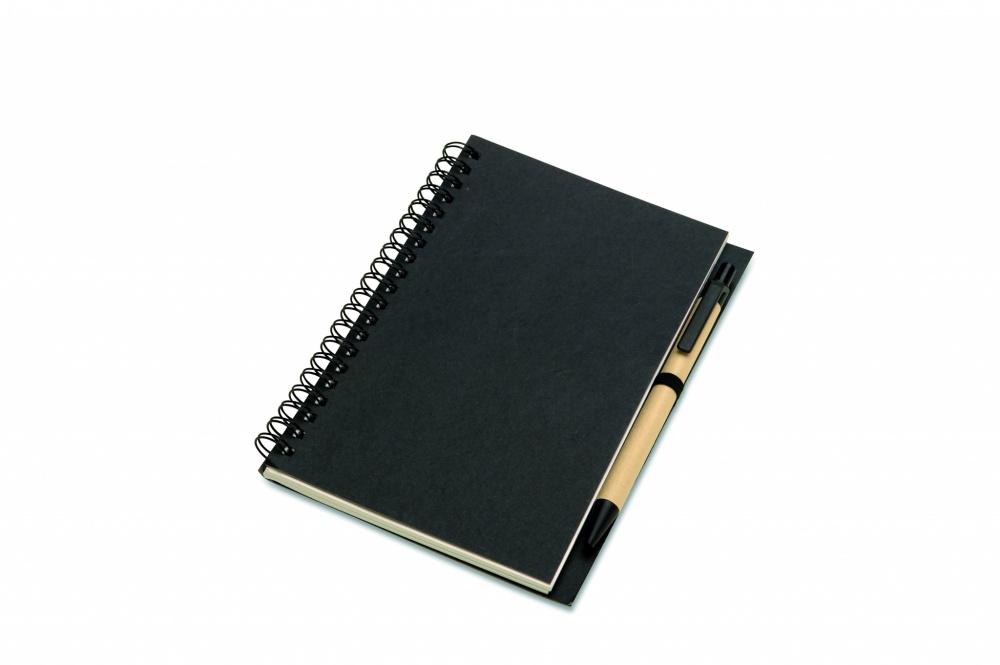 Logo trade corporate gifts image of: B6 Recycled notebook with pen
