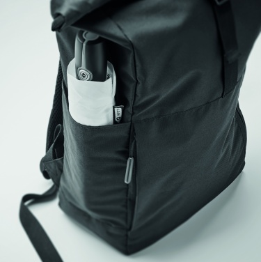 Logotrade promotional giveaway picture of: 300D RPET rolltop backpack