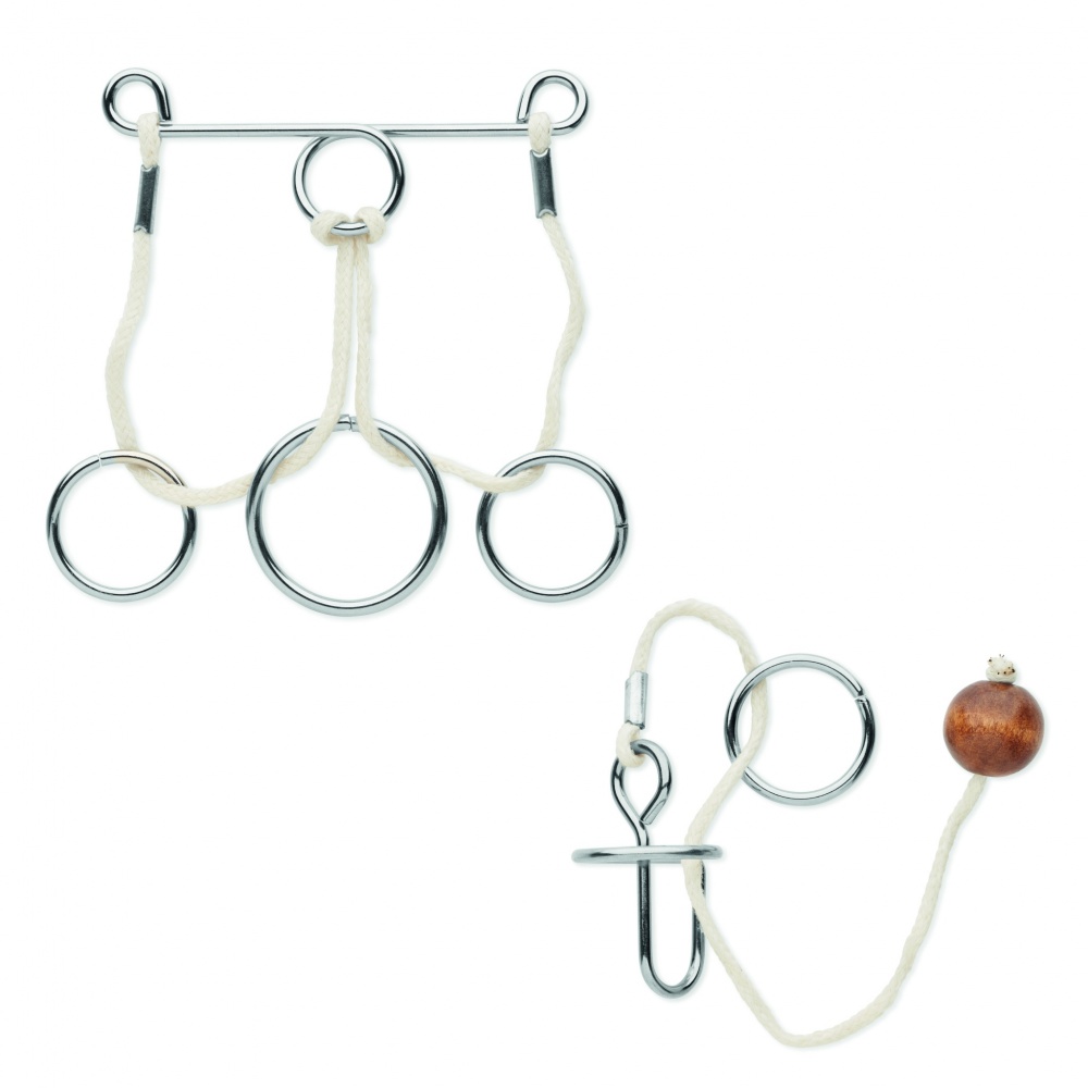 Logo trade promotional products image of: Set of 2 metal brain teasers