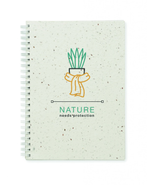 Logo trade promotional gift photo of: A5 seed paper cover notebook
