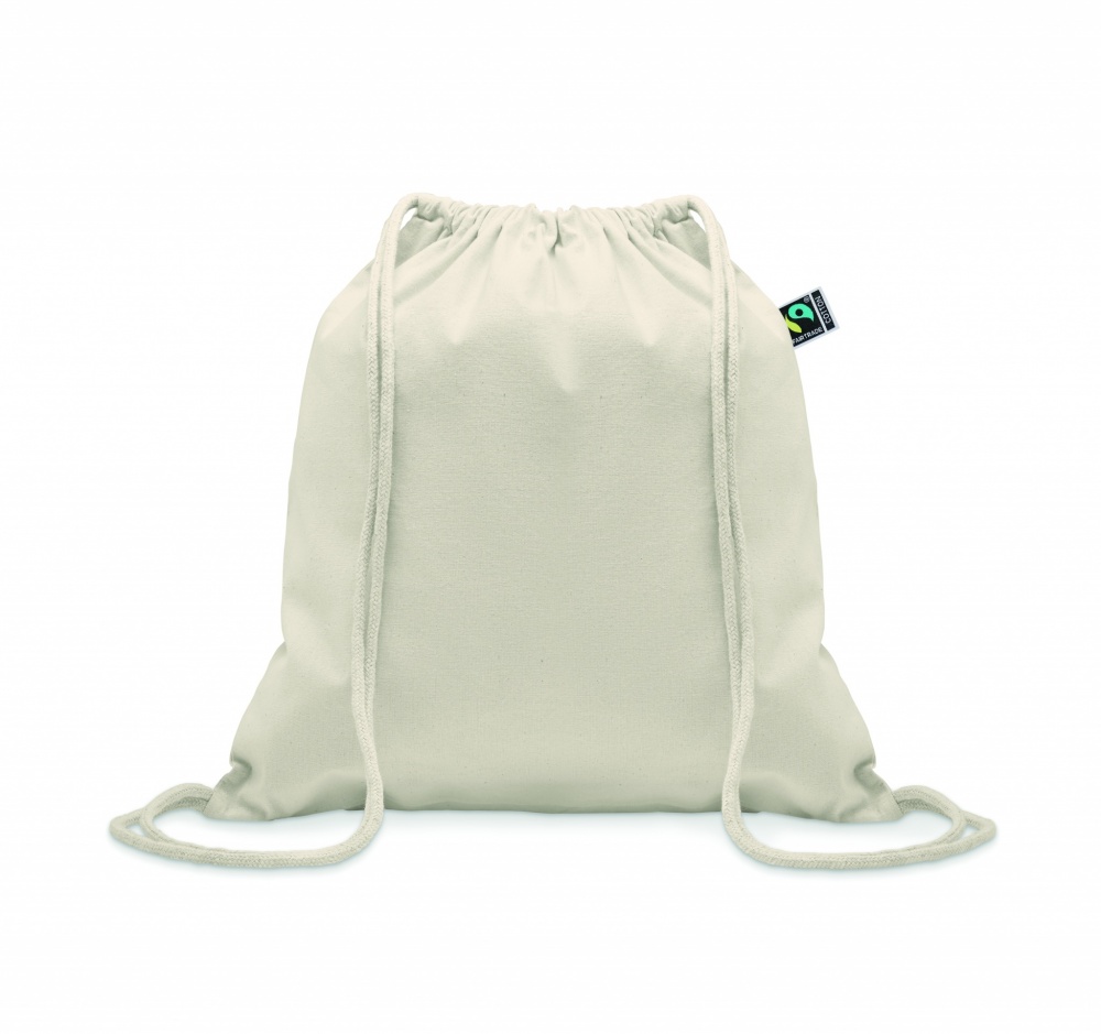 Logo trade promotional merchandise photo of: Drawstring bag Fairtrade