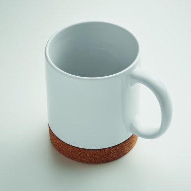 Logo trade corporate gifts image of: Sublimation ceramic cork mug
