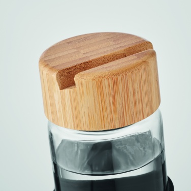 Logo trade promotional items picture of: Glass bottle bamboo lid 600ml