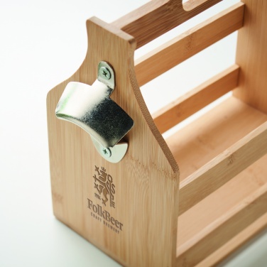 Logo trade promotional gifts image of: 6 beer crate in bamboo