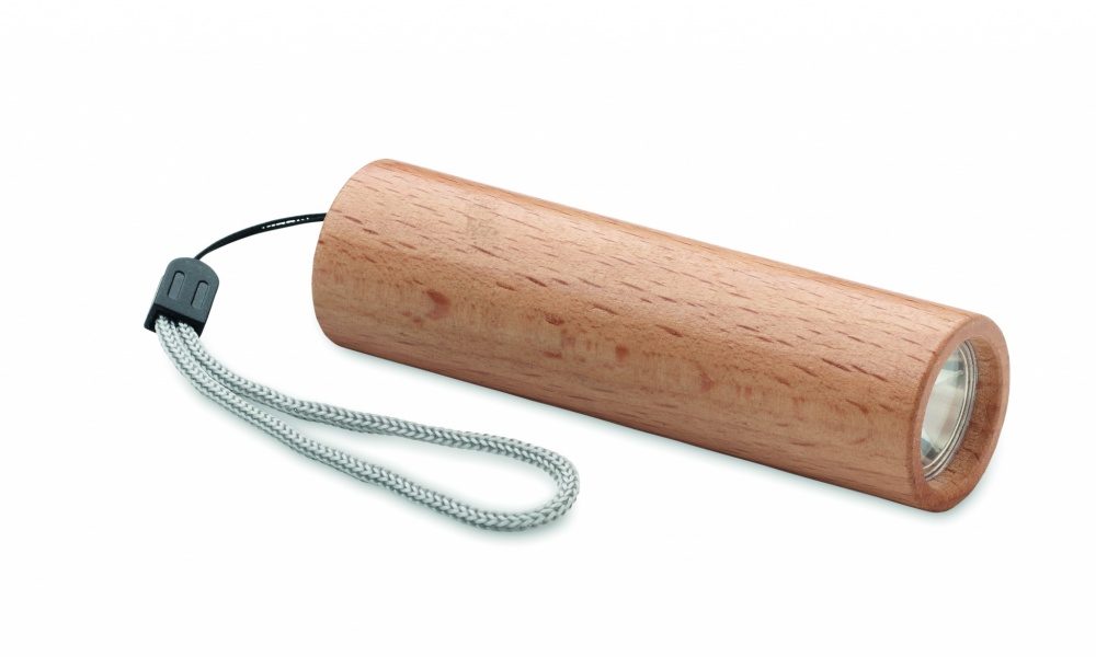 Logotrade promotional merchandise image of: Beech wood rechargeable torch