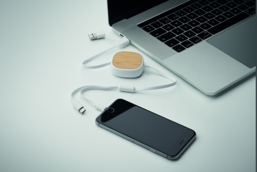 Logo trade promotional giveaways image of: Retractable charging USB cable