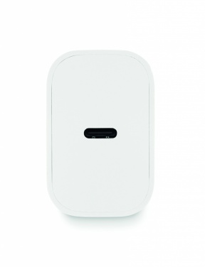 Logo trade promotional products image of: 20W 2 port USB charger EU plug