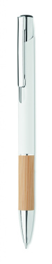 Logotrade business gift image of: Ballpoint pen made of aluminum with a bamboo grip