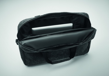 Logo trade promotional merchandise picture of: 15 inch RPET felt laptop bag