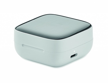 Logo trade promotional giveaways image of: TWS earbuds with solar charger