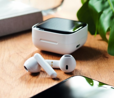 Logotrade corporate gift picture of: TWS earbuds with solar charger
