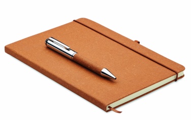 Logotrade promotional item picture of: Recycled leather notebook set
