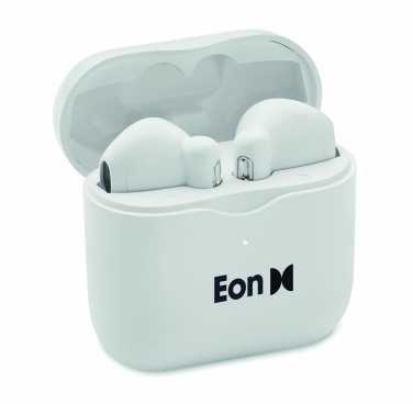 Logo trade promotional giveaways image of: TWS earbuds with charging base